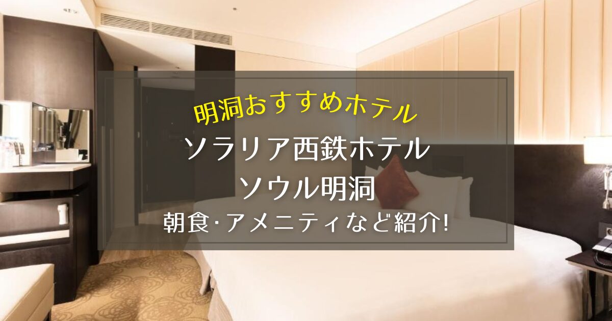 【明洞】ソラリア西鉄ホテルソウル明洞の朝食やアメニティを徹底紹介！