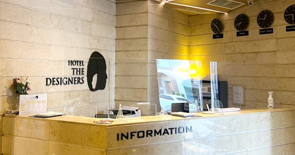 ホテル ザ デザイナーズ弘大フロント